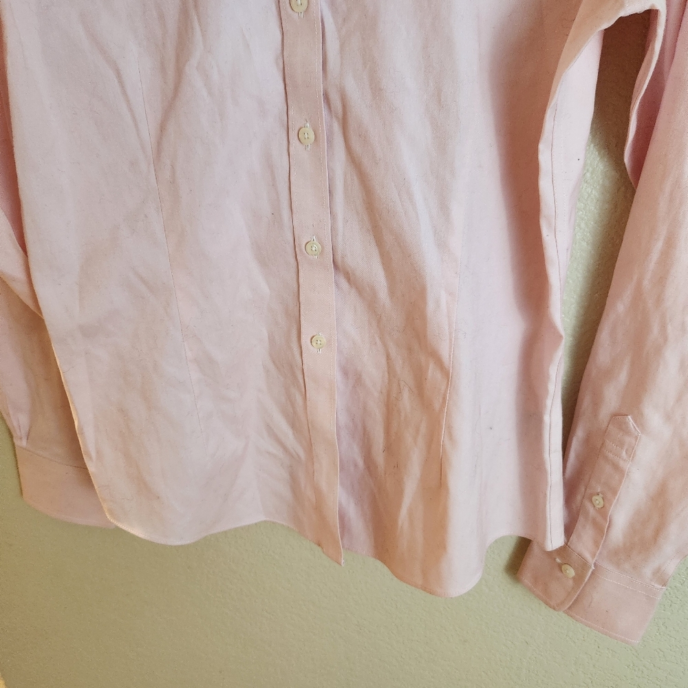 Brooks Brothers 346 Pink Fitted No Iron Button Down Long Sleeve Shirt Top Size 6 - Picture 5 of 7